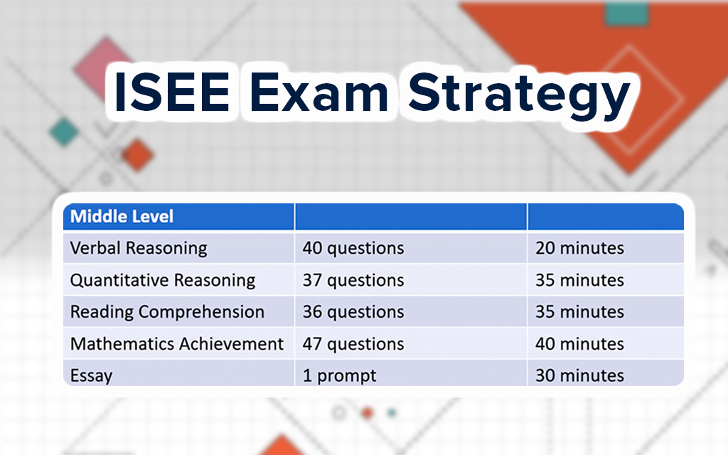 Middle Level ISEE Exam Strategy 